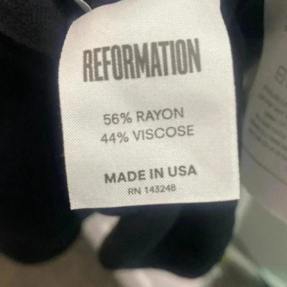 Reformation Black Satin Midi Dress - Picture 6 of 7